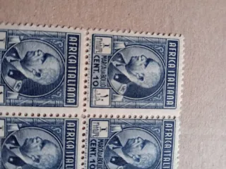 Striscia 10 francobolli Africa Italiana