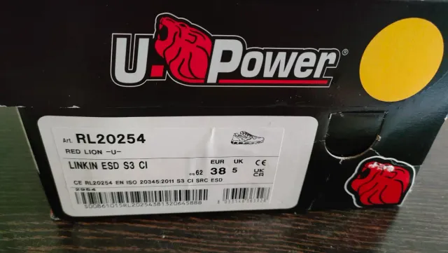 UPower REDLION Zapatillas Seguridad. TALLA 38.