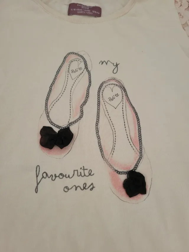 Camiseta niña con encaje