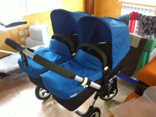 Carrito Gemelar Bugaboo donkey Azul