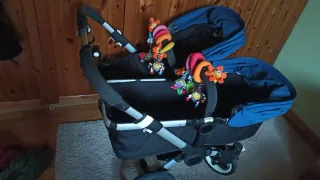 Carrito Gemelar Bugaboo donkey Azul