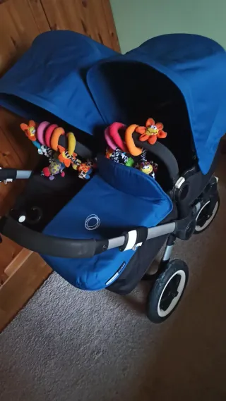 Carrito Gemelar Bugaboo donkey Azul