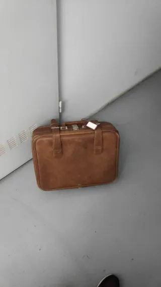 Maletín de cuero vintage marrón