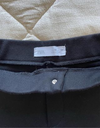 Pantaloni neri bambina con inserti ecopelle