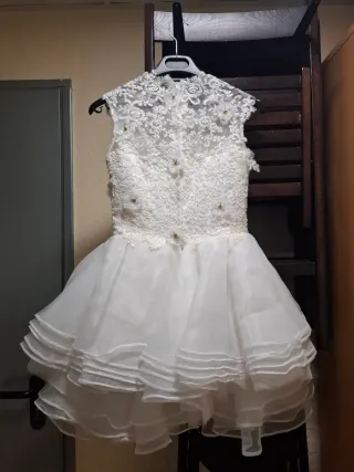Vestido Novia Corto Fiesta Blanco