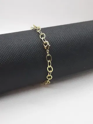 Pulsera bañada en oro con perlas