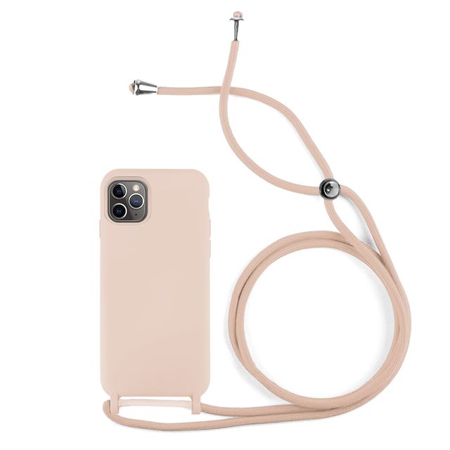 Funda iPhone 13 Pro by air con cordón rosa