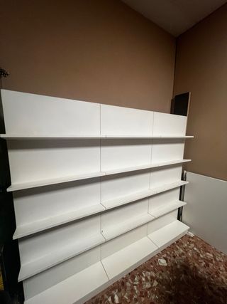 Estantería góndola blanca madera