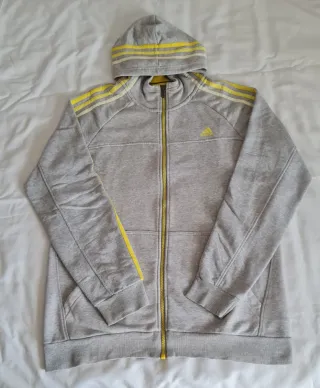 Chaqueta Adidas Gris y Amarilla