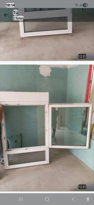 Ventana PVC Blanca con PersianaMedidas 100x165