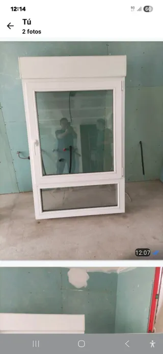 Ventana PVC Blanca con PersianaMedidas 100x165