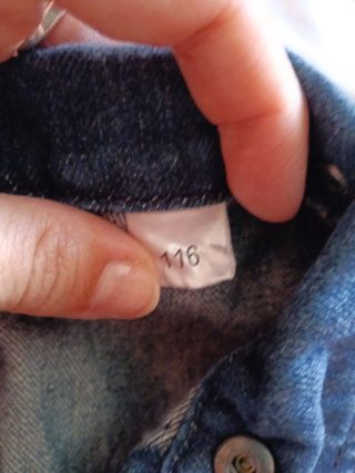 Cazadora vaquera niño azul y gris. Talla 116