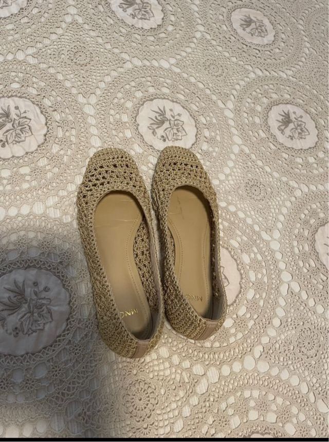 Manoletinas crochet Mango Talla 36