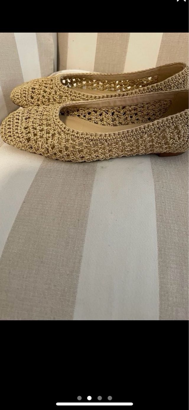 Manoletinas crochet Mango Talla 36