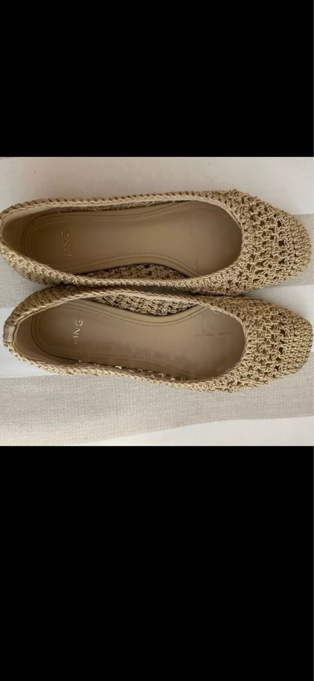 Manoletinas crochet Mango Talla 36