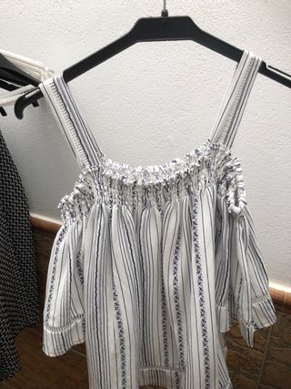 Blusa Hombro Descubierto Rayas