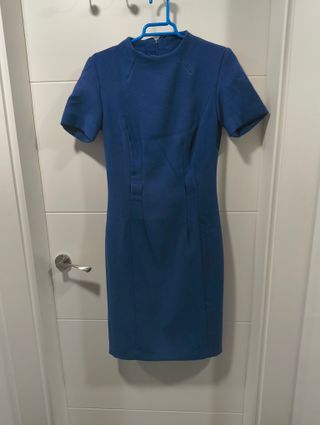 vestido midi entallado mujer