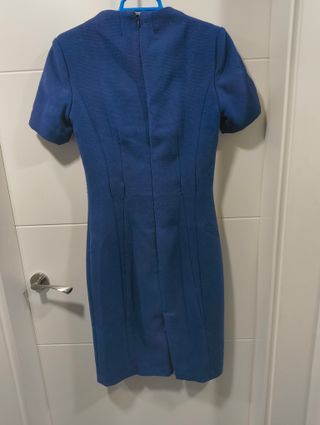 vestido midi entallado mujer