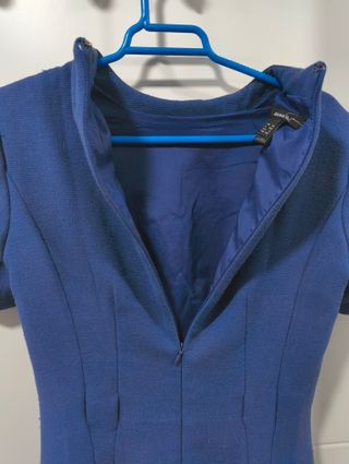vestido midi entallado mujer
