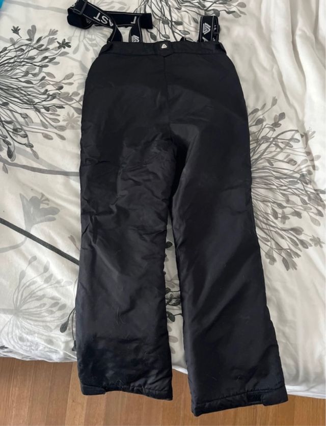 Pantaloni sci donna AST neri con bretelle