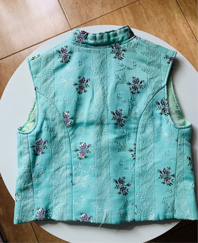 Chaleco fallero niño morado y turquesa