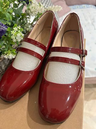 Zapatos Meriyen Burdeos Charol Hebilla