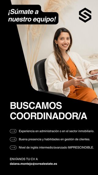 Buscamos Coordinador/a para Inmobiliaria