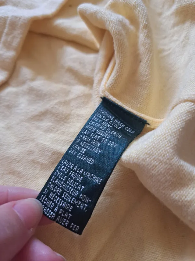 Maglione Ralph Lauren 3/4 manica giallo cotone