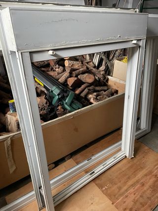 Ventana aluminio blanca corredera