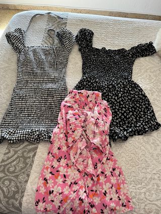 Vestido corto floral verano 
