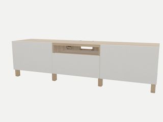Mueble TV IKEA Blanco y Dorado
