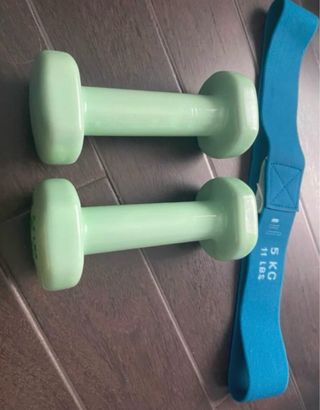 Pesas Decathlon 1kg + Banda Elástica 5kg