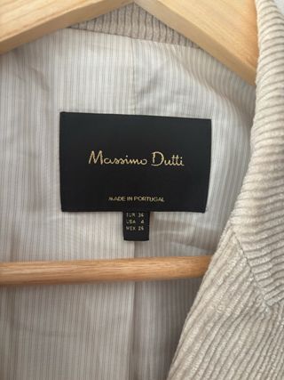 Traje chaqueta Pana Massimo Dutti Talla 36