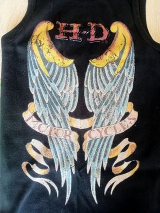 Camiseta Harley Davidson Alas Negra