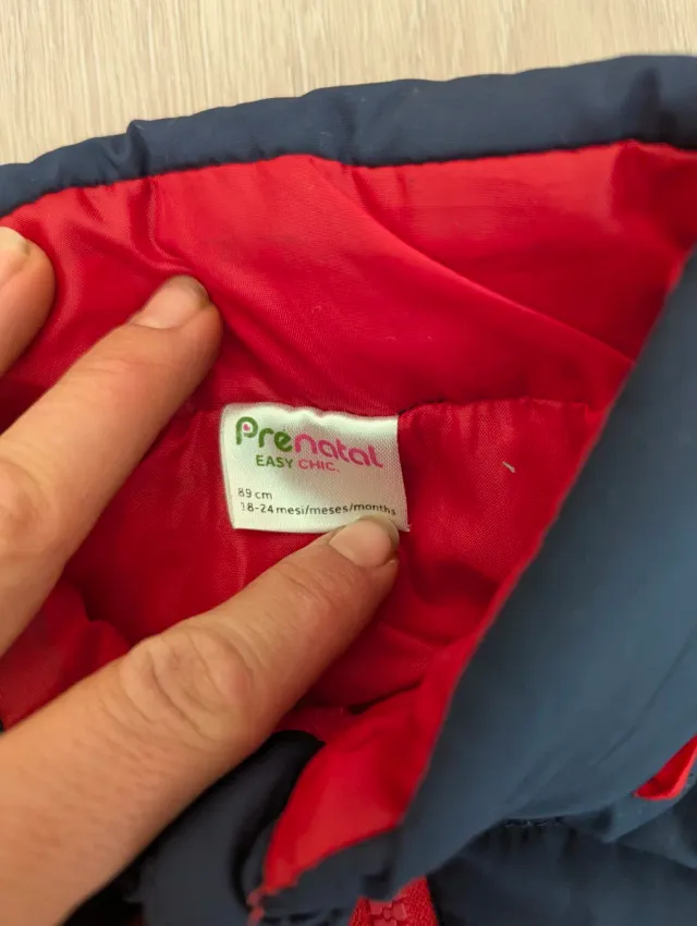 Chaleco bebé azul y rojo 18-24meses