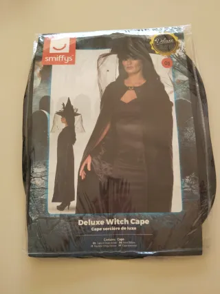 Capa y gorro  Bruja Deluxe Smiffy's Talla Única 