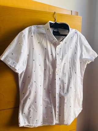 Camisa GREEN COAST hombre manga corta blanca