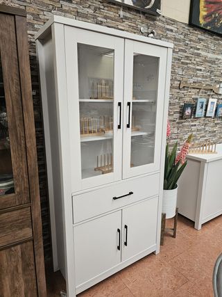 Vitrina de madera y cristal
