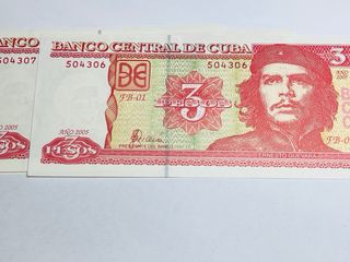 Lote 5x Cuba 3 pesos 2005 Che Guevara Sc