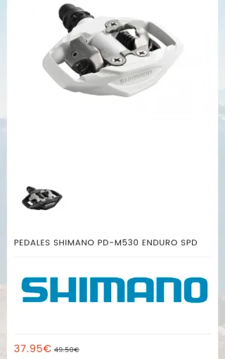 Pedales automáticos Shimano M530 bicicleta 
