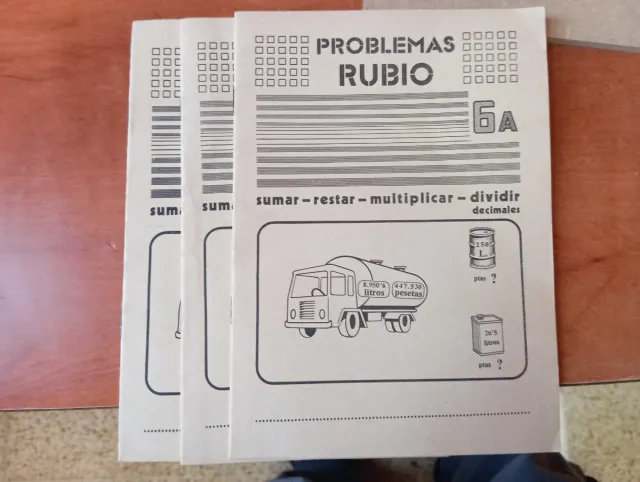 8 cuadernillos problemas Rubio -año 1977.