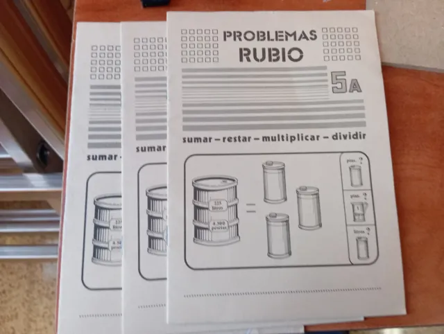8 cuadernillos problemas Rubio -año 1977.