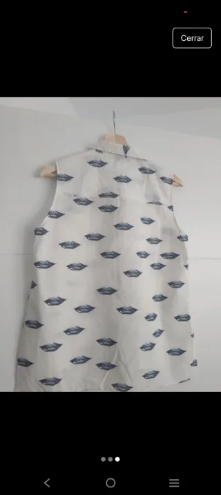 Bimba y Lola Blusa sin mangas estampado labios
