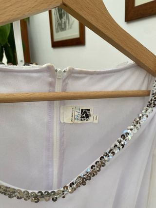 Traje Baile Español Lentejuelas Plata