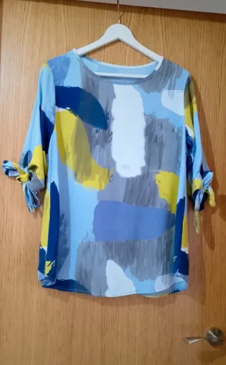 Blusa Tencel Vintage Estampada