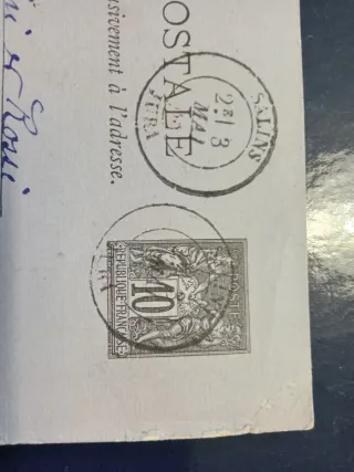 Cartolina postale francese 3 Maggio 1883