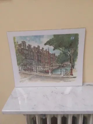 2 Láminas Acuarela y Plumilla Paisajes