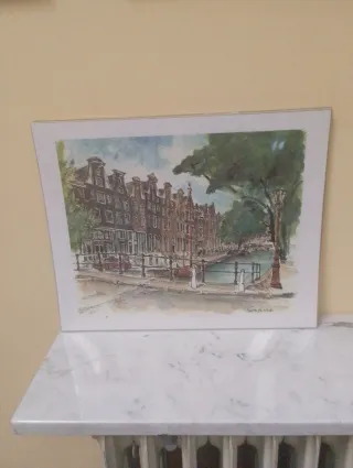 2 Láminas Acuarela y Plumilla Paisajes