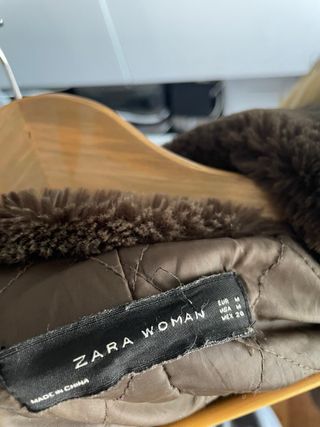 Chaqueta Zara marrón con forro de pelo