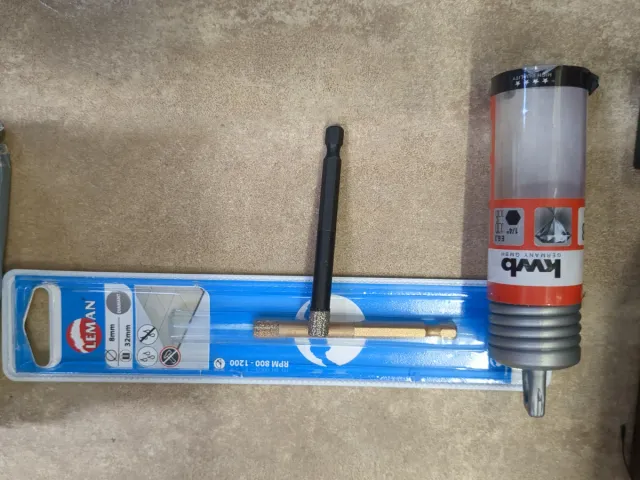   2 unidades Broca Diamante Leman y KWB 8mm